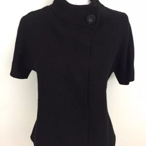 NEW 100% cashmere black cardigan women Size large